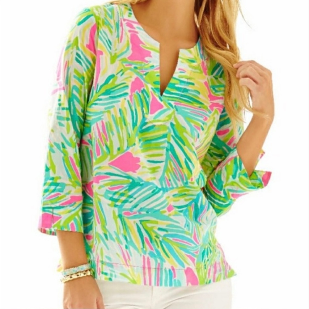 NWT Lilly Pulitzer Amelia Island Tunic - Tropical Storm Print XXS